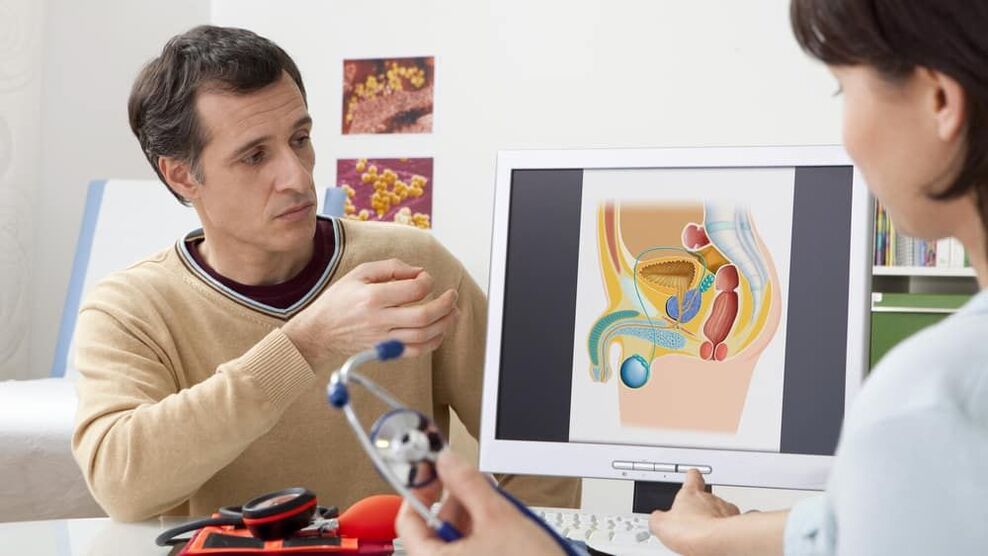 Gydytojas diagnozuoja prostatitą